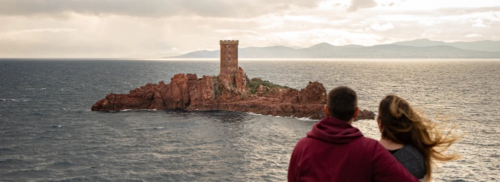 Ile d'Or à Saint Raphaël sous la pluie
