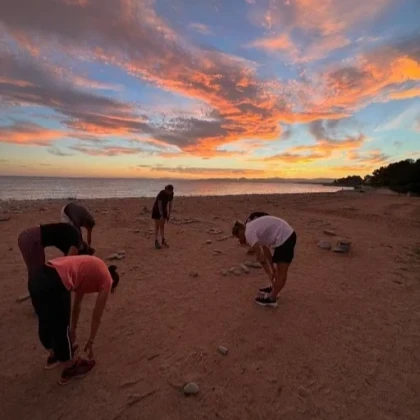 Cours de sport collectif avec coach