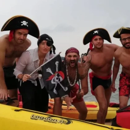 chasse au trésor en kayak sur l'île Sainte-Marguerite sortie scolaire