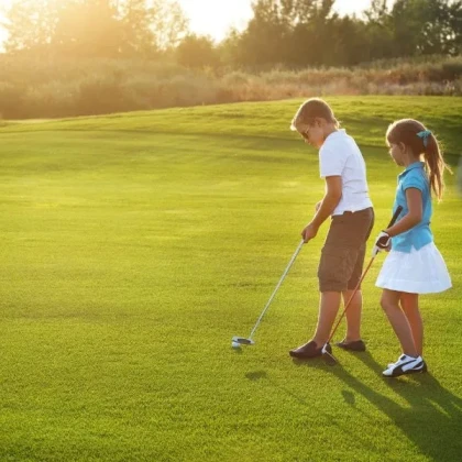 Initiation au golf pour enfants avec activité ludique encadrée