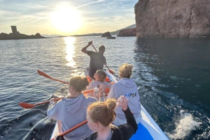 PROMO - Apéro coucher de soleil en Paddle Géant - Calanques du Dramont - Expérience Côte d'Azur