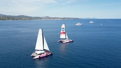 Catamaran sortie voiles de Saint Tropez