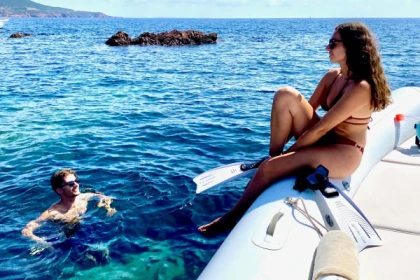 Sortie en mer et randonnée palmée - Apéro sunset 2 h - Expérience Côte d'Azur