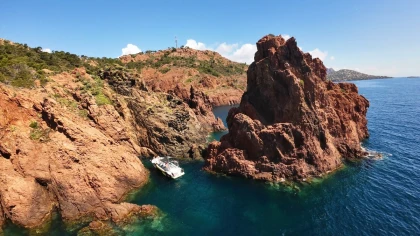 Les Calanques de l'Esterel - Départ Fréjus - Vedette  - Expérience Côte d'Azur