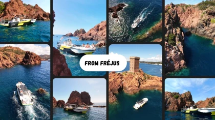 Sortie en bateau vedette dans les calanques de l'Estérel - Départ de Fréjus - Expérience Côte d'Azur