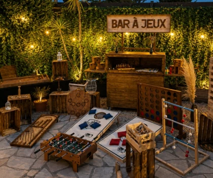 Bar à jeux en bois : une animation ludique pour votre évènement ! - Expérience Côte d'Azur
