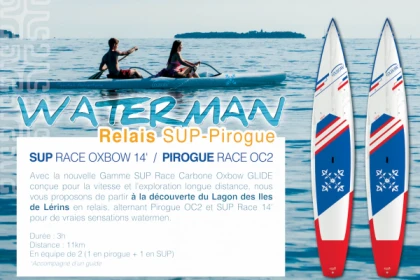 Relais DUO WATERMAN Paddle+Pirogue - Expérience Côte d'Azur