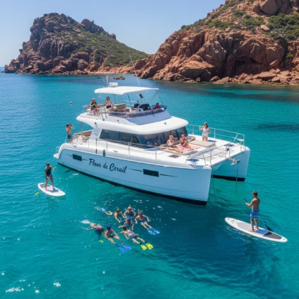 Saint-Raphaël : Croisière Privée Catamaran, fun, baignade, paddle & snorkeling - Expérience Côte d'Azur