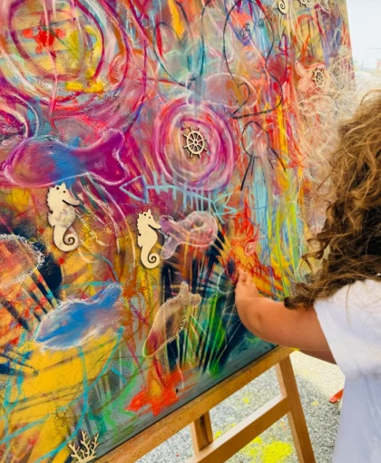 Live painting participatif immersif BoeM - Spécial jeunesse et scolaire - Expérience Côte d'Azur