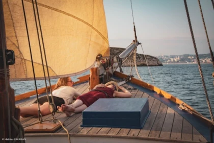 Coucher de soleil sur La Flaneuse - Expérience Côte d'Azur