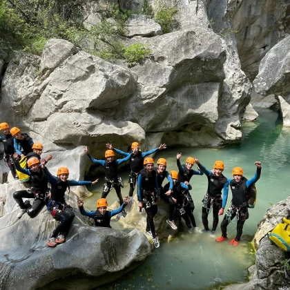 Canyoning en groupe Alpes Maritimes