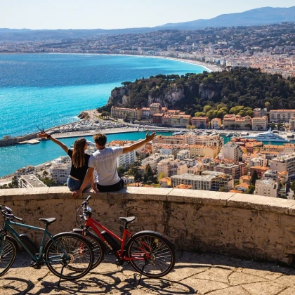 Bord de mer à Nice en Vélo