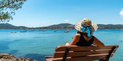 vue plage de la baumette à Saint Raphaël