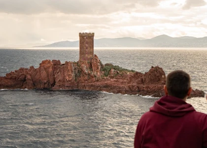 Ile d'Or à Saint Raphaël sous la pluie