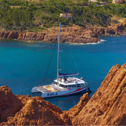 Sortie bateau journée du personnel calanques de l'Estérel