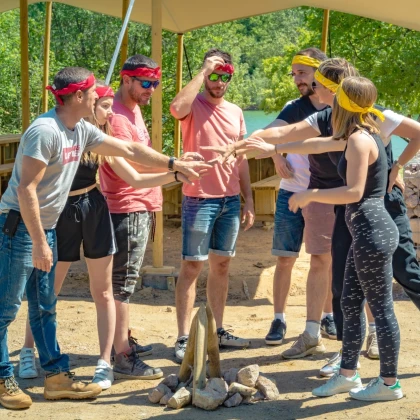 Activité de cohésion d'équipe pour une journée du personnel