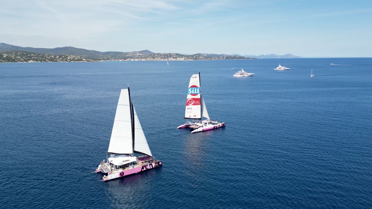 Catamaran sortie voiles de Saint Tropez
