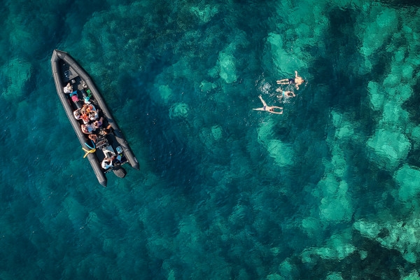 Pause bateau baignade calanques Estérel