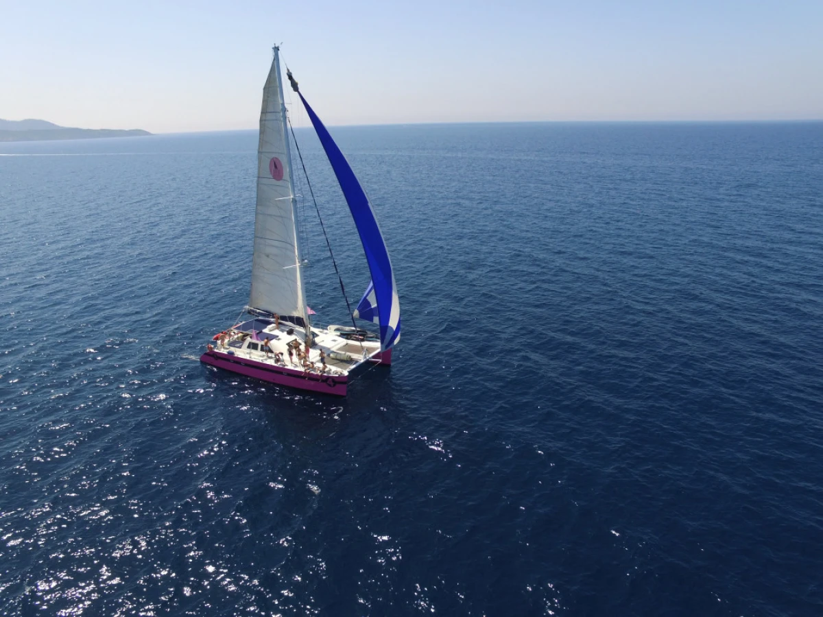 Catamaran suivi voiles Saint Tropez