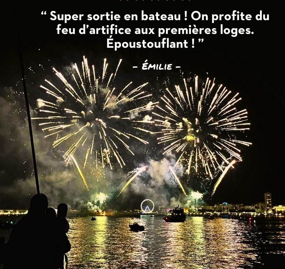 Croisière privée & feu d’artifice à Saint-Raphaël – Soirée exclusive en mer - Expérience Côte d'Azur