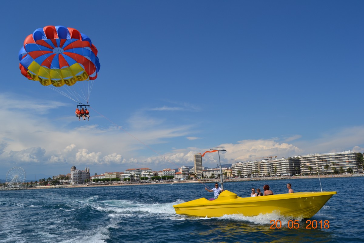 Parachute ascensionnel - Port Fréjus - Expérience Côte d'Azur