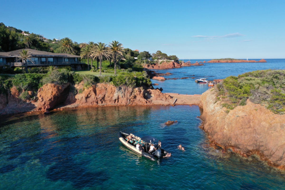 Sortie en mer roches rouges au départ de Fréjus - Expérience Côte d'Azur